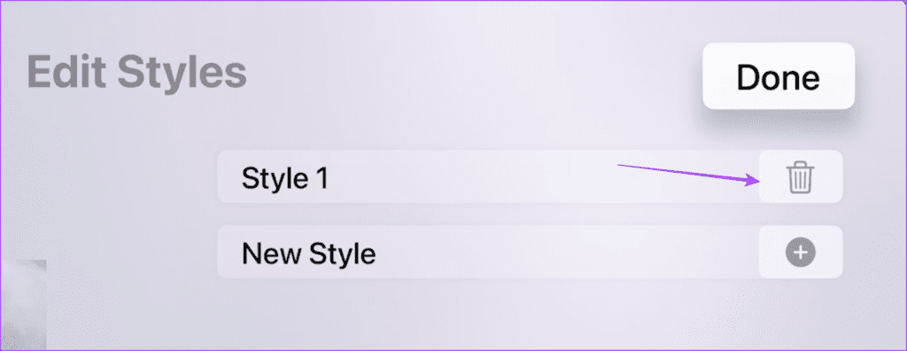 delete custom subtitle style apple tv