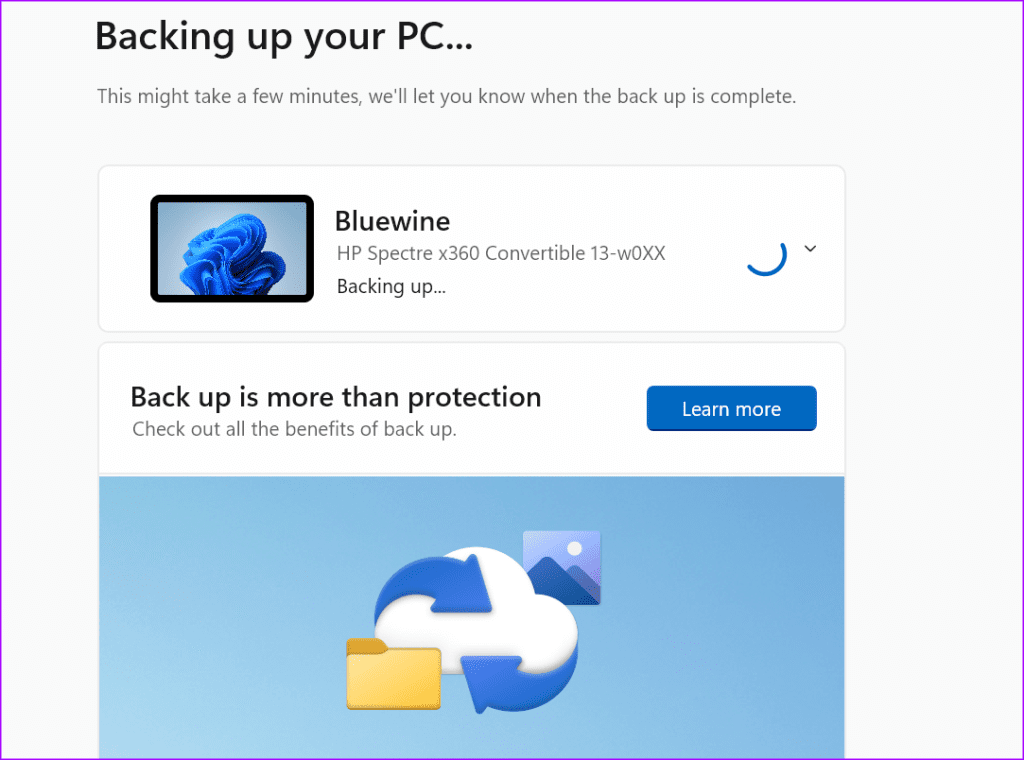 Use Windows Backup App 4